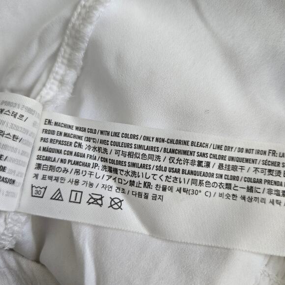 Hollister Babydoll Milkmaid Cropped Top White Smocked Coquette Women Medium - Picture 12 of 12